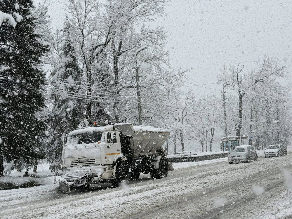 ქუთაისში ინტენსიურმა თოვამ პრობლემები შექმნა