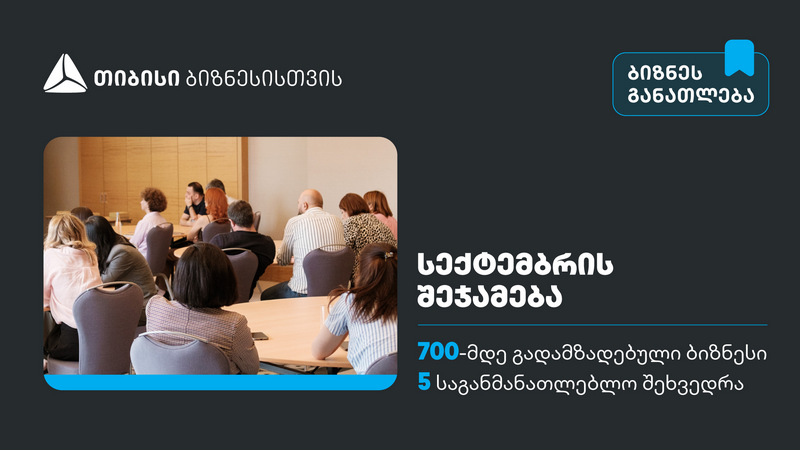 სექტემბერში თიბისის ბიზნესგანათლების პროგრამა 700-მდე  მეწარმემ გაიარა