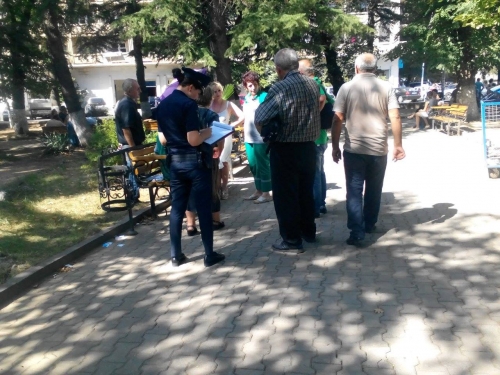 ქუთაისის ბულვარში სასწრაფო და საპატრულო ეკიპაჟია მობილიზებული