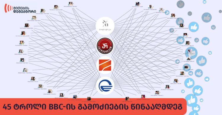 45 ტროლი BBC-ის გამოძიების წინააღმდეგ – „მითების დეტექტორმა”  ყალბი ანგარიშები გამოავლინა