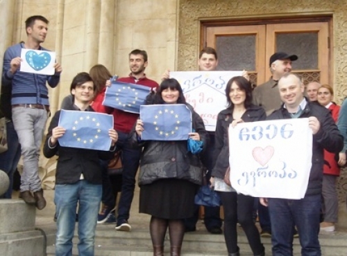 ევროპა საქართველოსთვის ბუნებრივი ადგილია – აქცია ქუთაისში