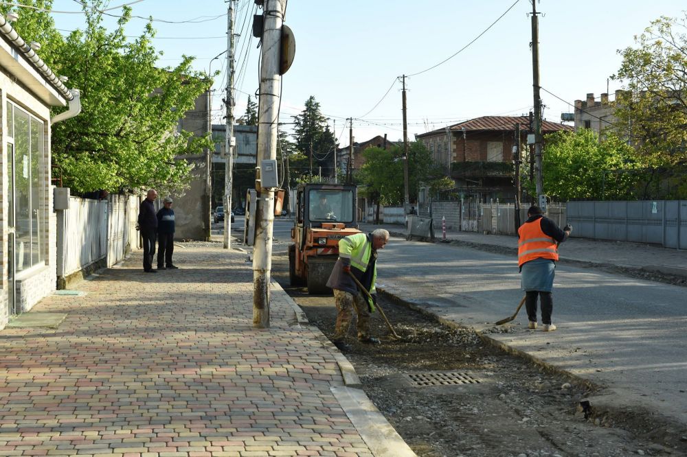 ქუთაისში, ასათიანის ქუჩის სარეაბილიტაციო სამუშაოები დასკვნით ფაზაშია