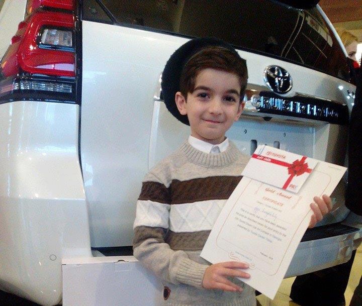 7 წლის გეგა სოფრომაძე „ტოიოტას“ კონკურსის გამარჯვებული გახდა