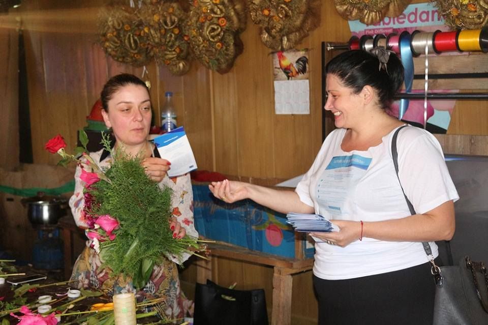 “ქალის ხმა იგებს არჩევნებს”-აქცია ქუთაისის აგრარულ ბაზარში