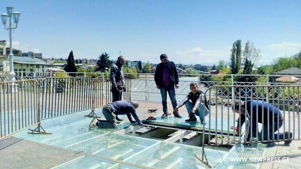 ქუთაისში, “თეთრი ხიდზე”  სამუშაოები მიმდინარეობს