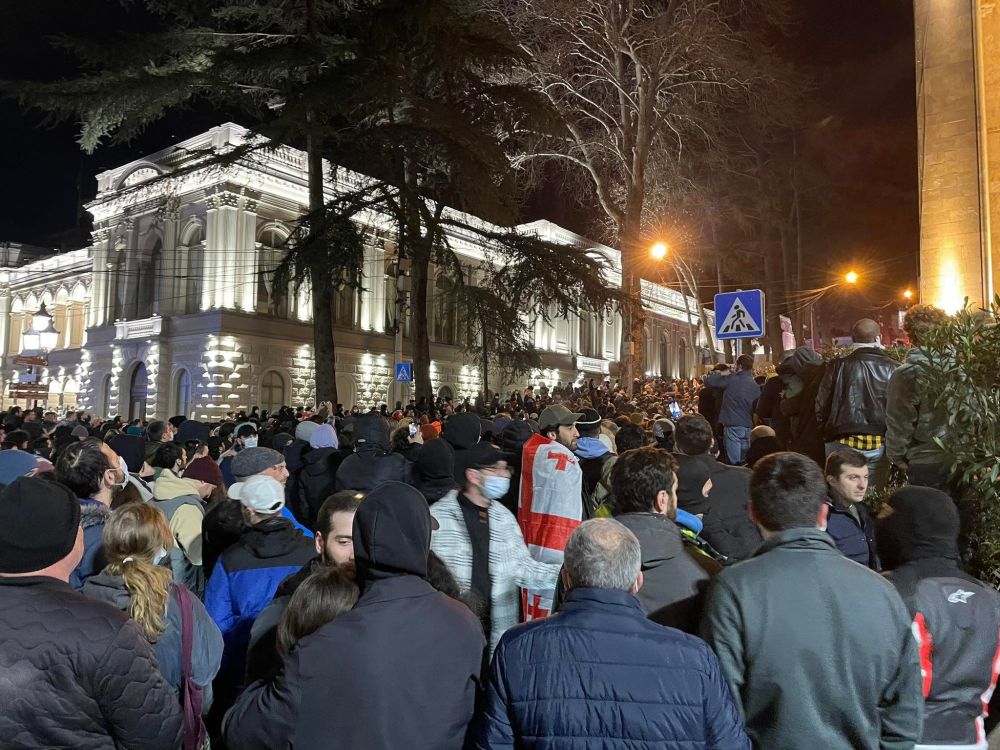პარლამენტთან გამართულ აქციაზე 66 პირი დააკავეს
