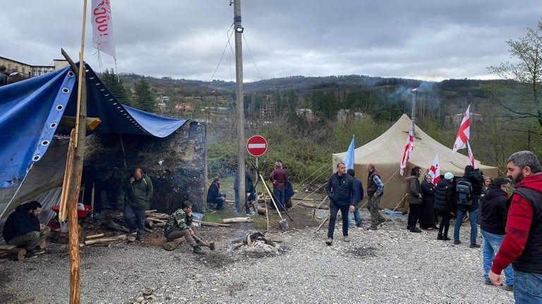 ნამახვანჰესის მოწინააღმდეგეებს გუმათში გზა ისევ გადაკეტილი აქვთ